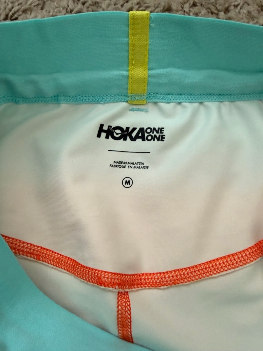 Hoka Novafly 6” Knit Running Shorts Red to Aqua Gradient - Picture 6 of 7